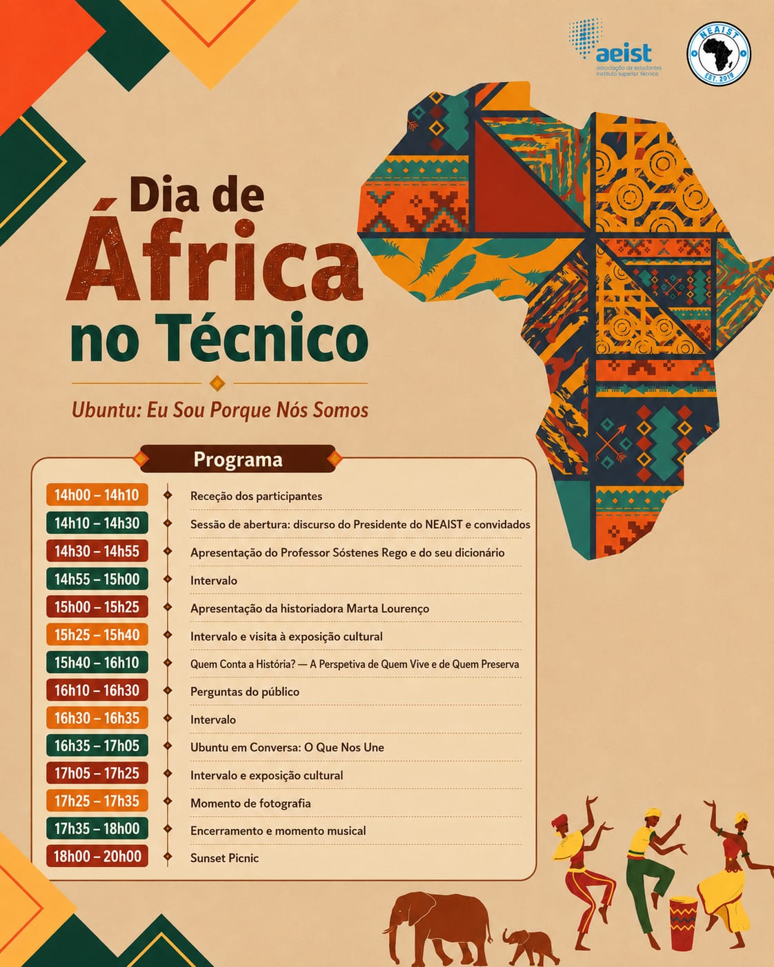 Programa do Dia de África no Técnico