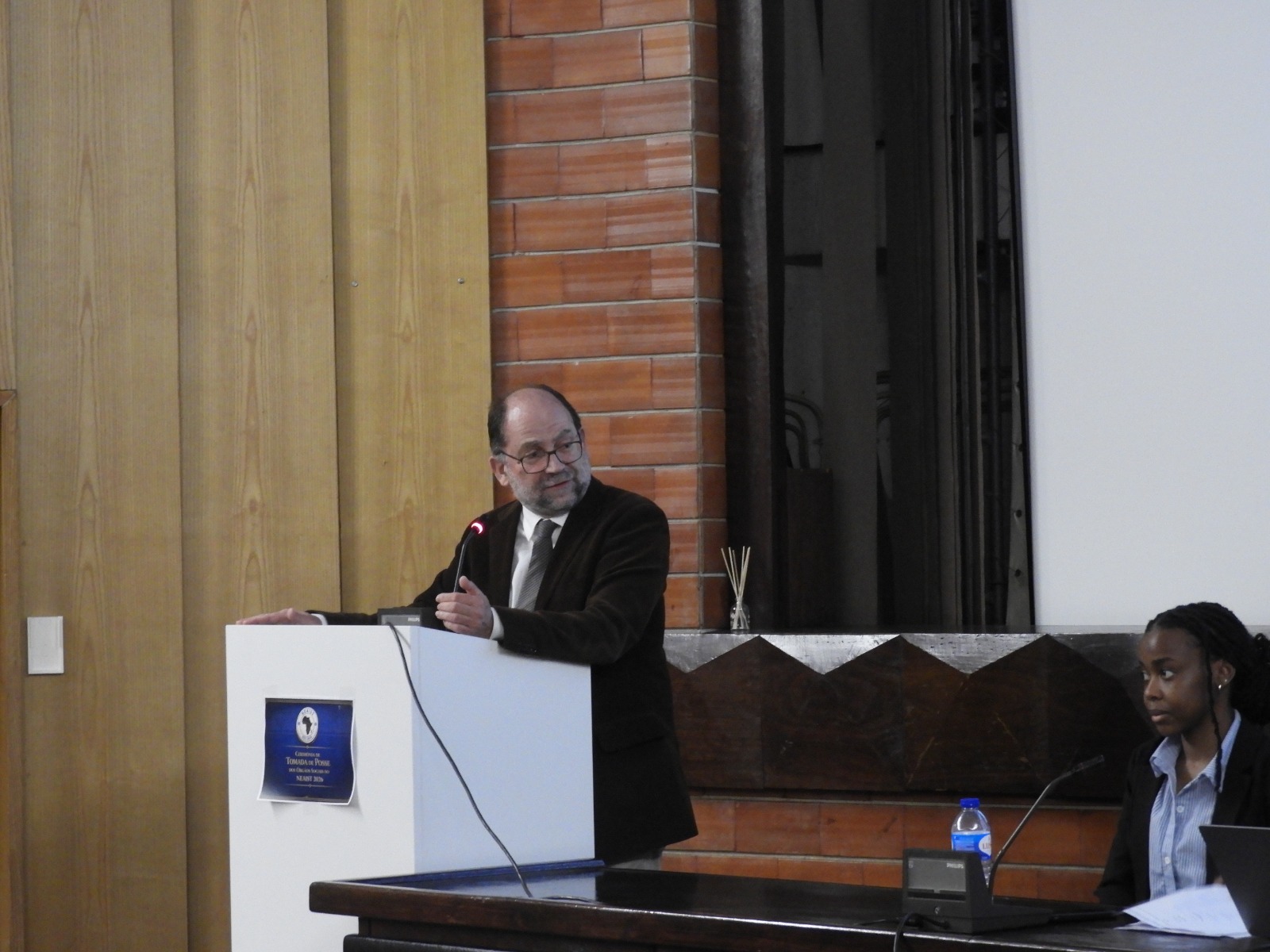 Momento institucional da cerimónia